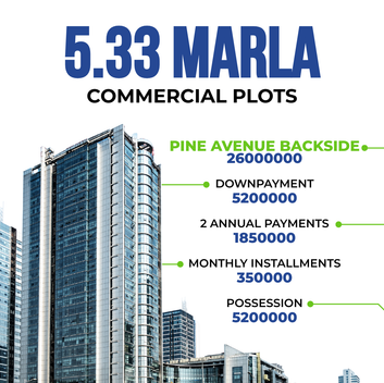 5.33 Marla Commercial Plot Back of Pine Avenue Executive Block ETIHAD Town Phase 2