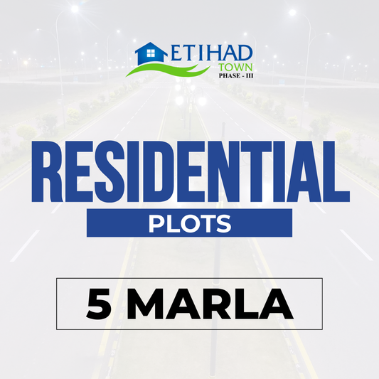 5 Marla Residential Plot Block ETIHAD Town Phase 3