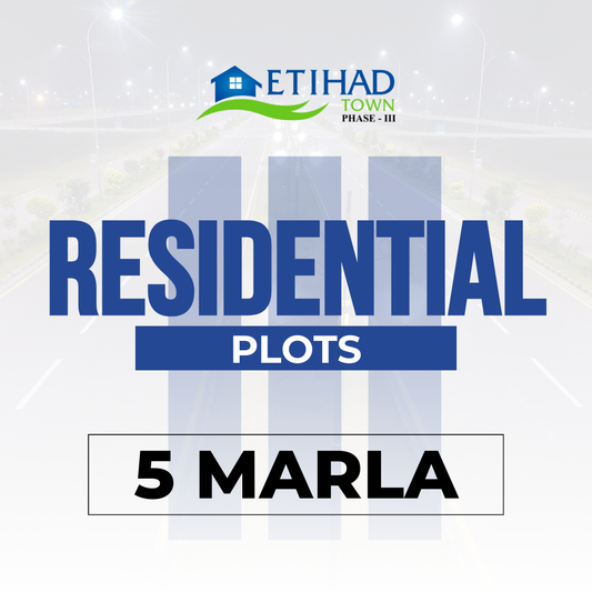 5 Marla Residential Plot Block ETIHAD Town Phase 3