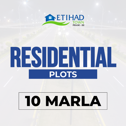 10 Marla Residential Plot Block ETIHAD Town Phase 3