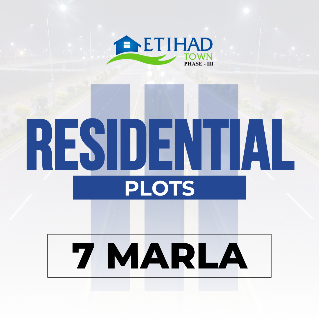 7 Marla Residential Plot Block ETIHAD Town Phase 3