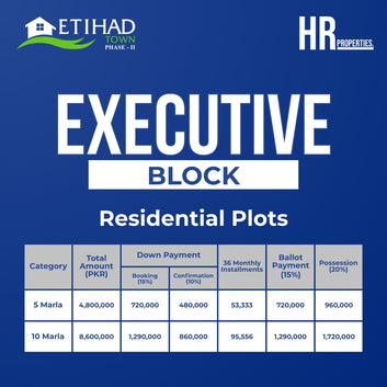 5 Marla Residential Plot Executive Block ETIHAD Town Phase 2